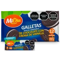 Galleta Crema Chocolate MiDía 408g