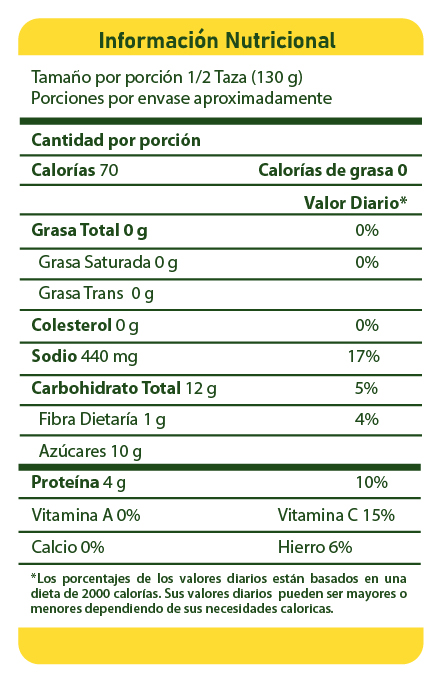 Información Nutricional