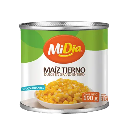 Maíz Tierno 190gr MiDía 7705946575423