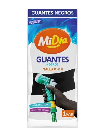 Guante Negro industrial MiDía Talla 8 7705946486811