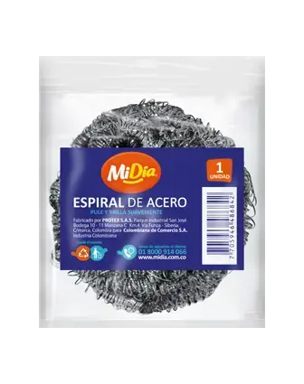 Esponja Espiral Acero MiDía 7705946486842