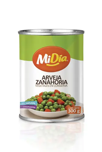 Arveja con Zanahoria en Lata MiDía 7705946583756      