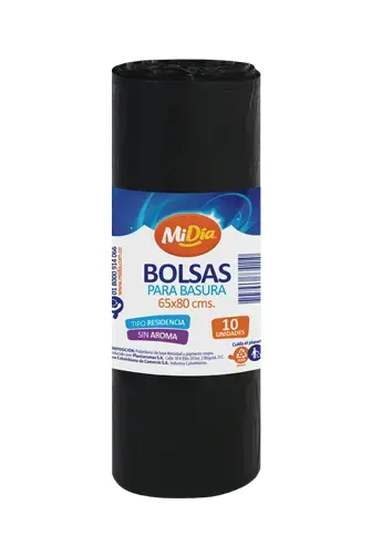 Bolsa Negra para basura MiDía 7705946734110