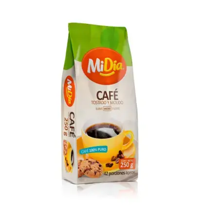 Café Molido y tostado MiDía 250g 7701023036054
