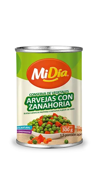 Arvejas con Zanahorias MiDía x 300 g